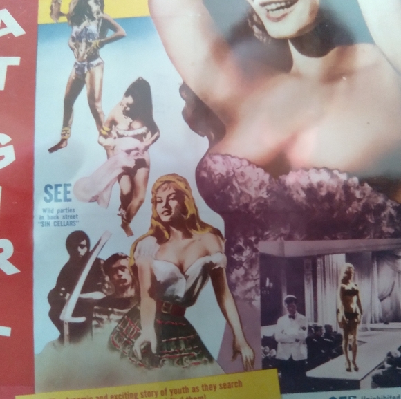 VINTAGE "Beat Girl Stripper" Kodak Slide Sexy Movie Poster - Picture 5 of 8
